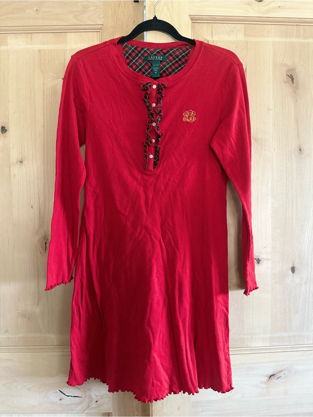 Lauren Ralph Lauren Red Cotton Nightgown